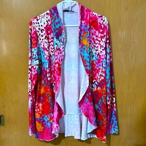 LOVEU. DEAR Colourful Print Cardigan NWOT Ptp 22in